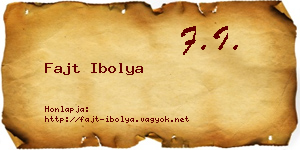 Fajt Ibolya névjegykártya