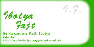 ibolya fajt business card